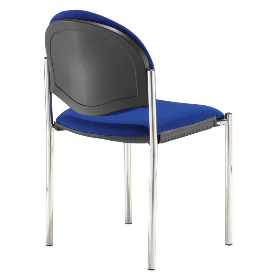 Coda Fabric Stackable Visitor 4 Leg Chrome Chair